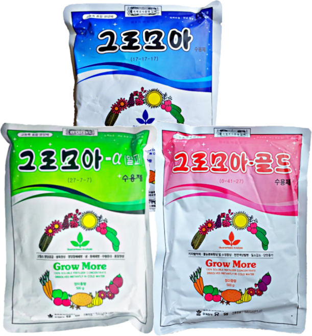 그로모아 질소 인산 가리 칼리 구리 식물성 아미노산 웃자람 방지 킬레이트 미량원소 비료, 1개, 500g