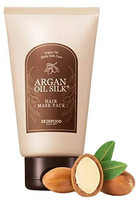 skinfood 아르간 오일 실크 헤어 마스크 팩 200g 7.05 oz - 보습 amp 영양 아르간 오일 헤어 트리트먼트 헤어 글로우 앰프 손상된 앰프에 대한 물결 모양의 탄성, 1개 - 쿠팡