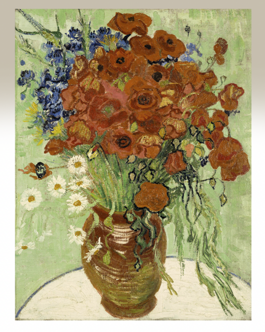 캔버스 아크릴액자 명화 고흐 황야의 데이지와 양귀비 지클리 파인아트 프린트