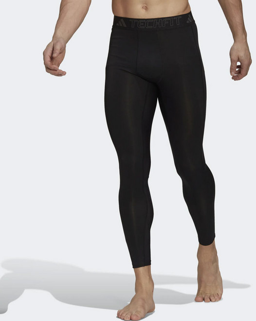 아디다스 남성 테크핏 레깅스 언더레이어 헬스 타이즈 블랙+패션마스크