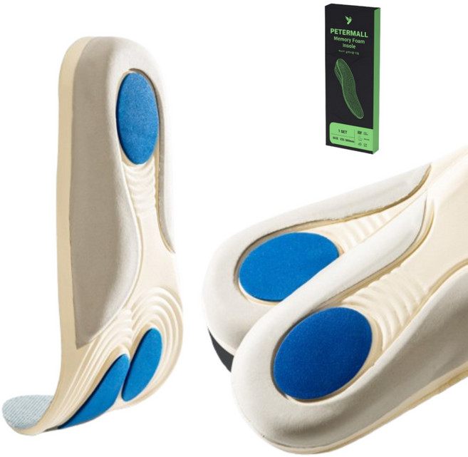 피터몰 기능성 족저근막염 깔창 쿠션 아치 서포트 스포츠, 1개