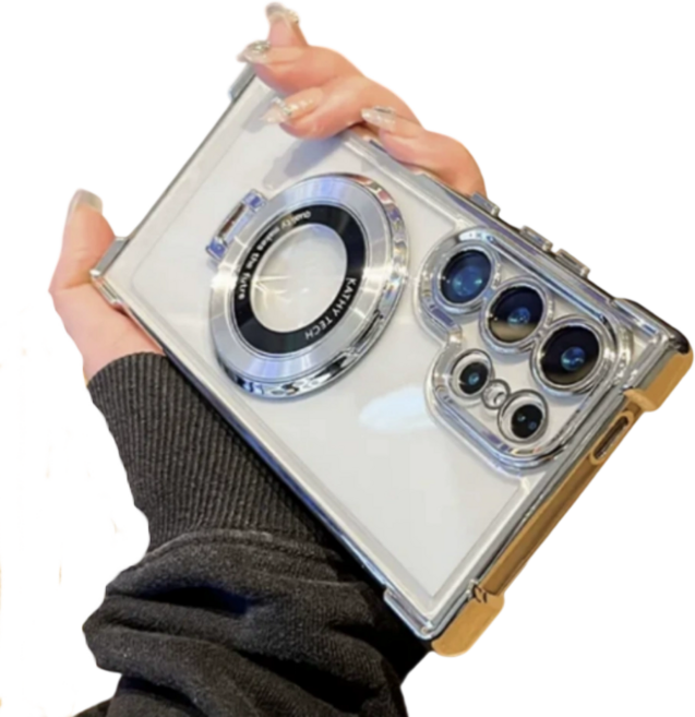 삼성 S25 S26 울트라 투명 전면 충격 보호 마그네틱 거치대 케이스