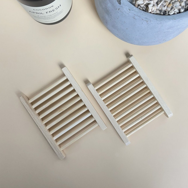 나무 원목 비누받침대, 단품, 4개