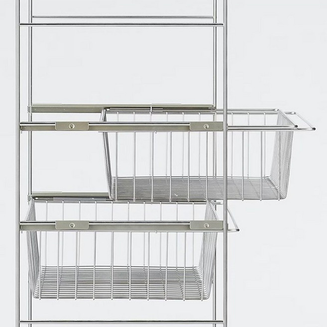 무인양품 스테인레스 유닛선반 와이어 인출식 바구니 리뉴얼, 1개, 56cm
