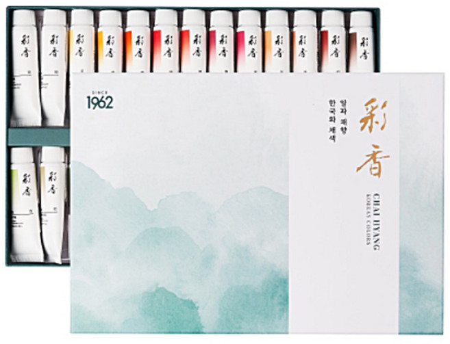 알파색채 뉴 채향 한국화 물감 B세트, 20ml, 26색