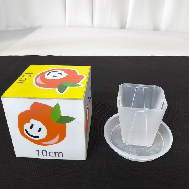 영농사 사각 슬릿화분 투명 받침 세트, 10개