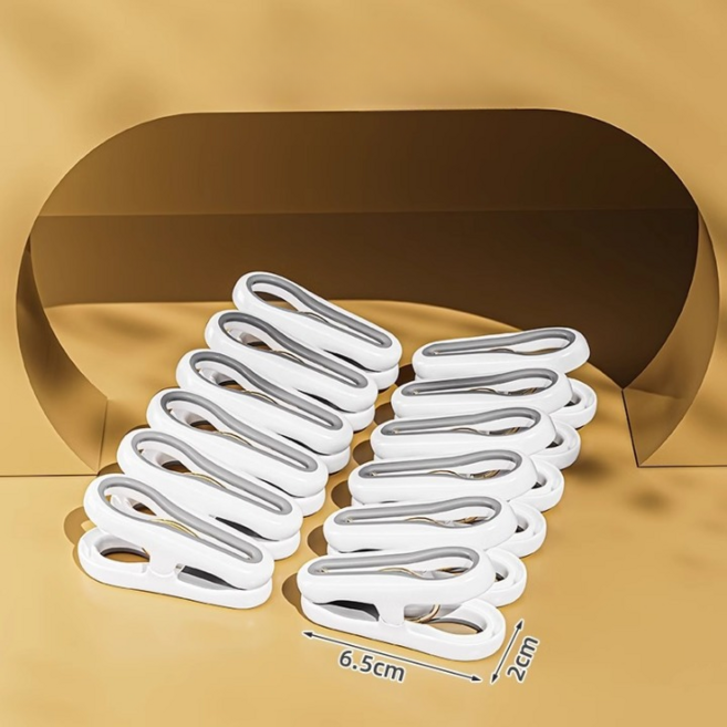 [자국없는] 이집잘하네 빨래 집게 강력 고정, 1세트, 오프화이트