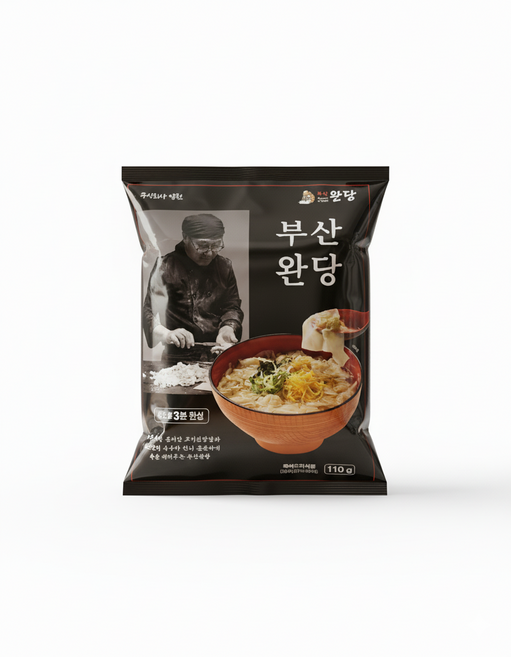 부산완당 (파우치형) / 3분조리 간편식 저칼로리 에그누들포함, 5개, 110g