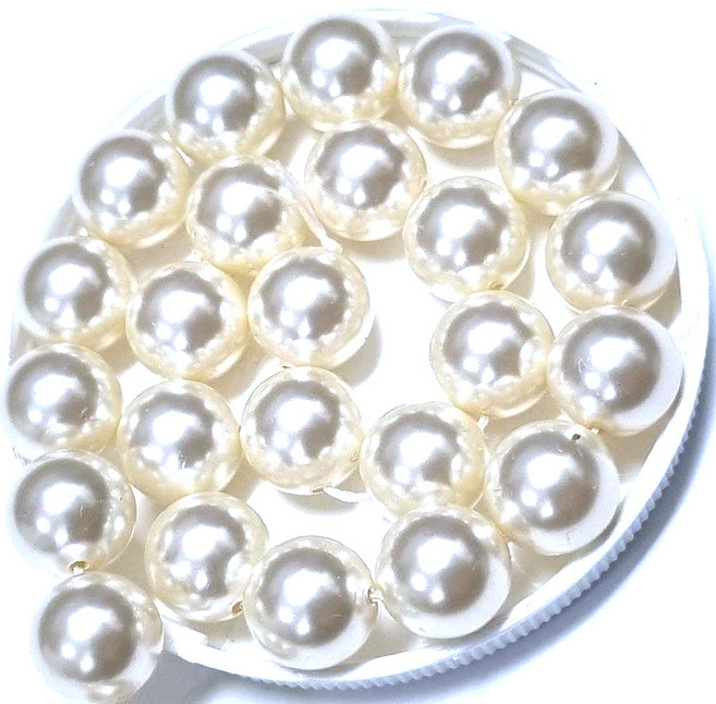 ALL 비즈 스왈로브스키 8mm 크리스탈 진주 한팩 25알 컬러선택, 화이트