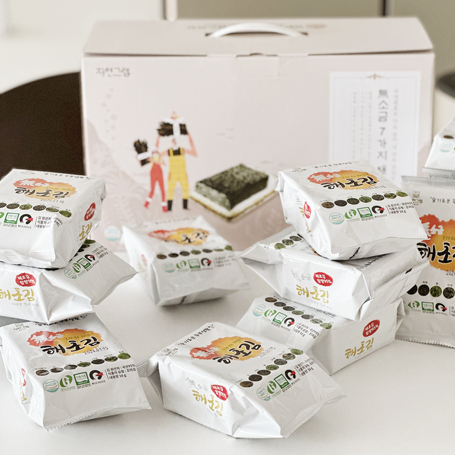 자연그램 무소금 7가지 해초김 구이김 식탁김 16gx16봉, 16개