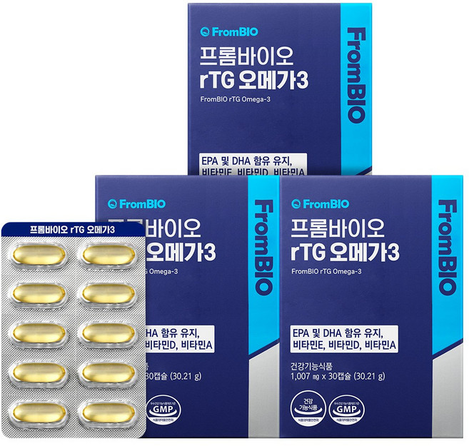 프롬바이오 rTG 오메가3 30.21g, 30정, 3개