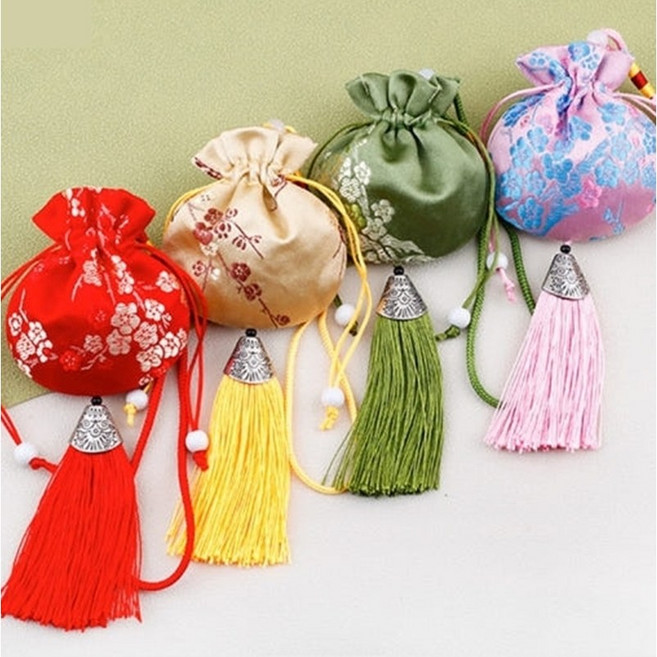 미니 복주머니 태슬 자수 주머니 새해 외국인선물 절