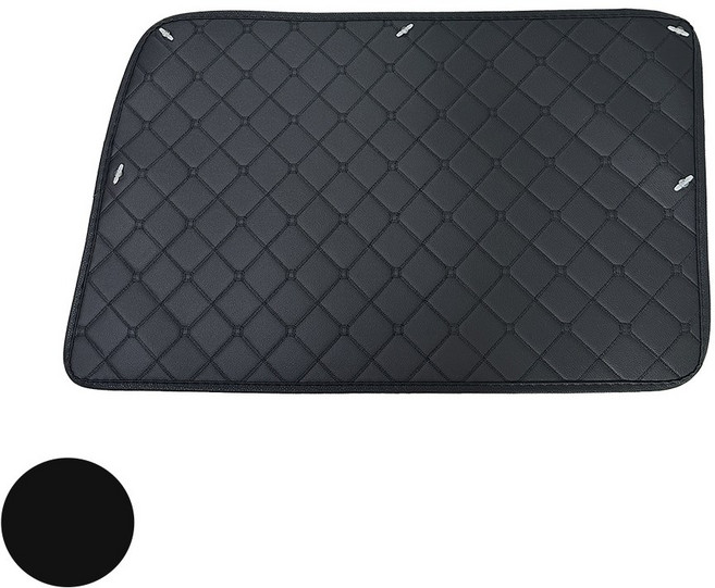 가죽퀼팅 자동차 햇빛가리개 옆유리 뒷유리 트렁크, 1개, 블랙