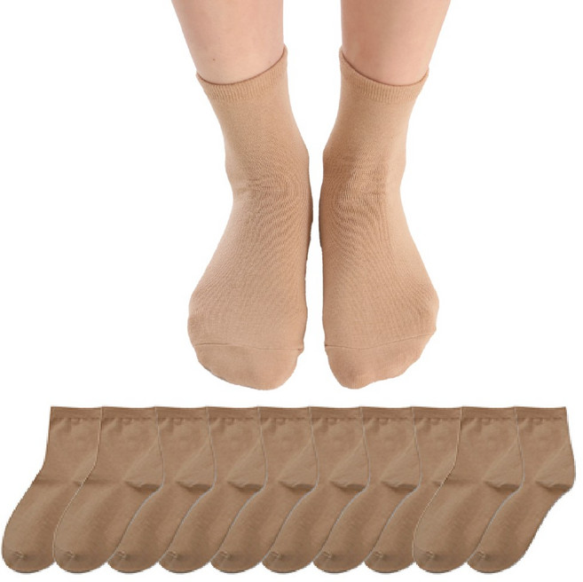 이노케어플러스 여성용 항균 발냄새 제거 무지 양말 10켤레