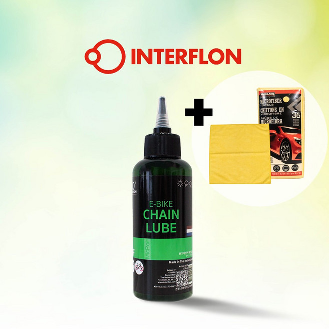 인터플론 루브 TF 전기자전거 E-bike 체인 오일 건식 윤활유 120ml + 세차타올 1매, 1개