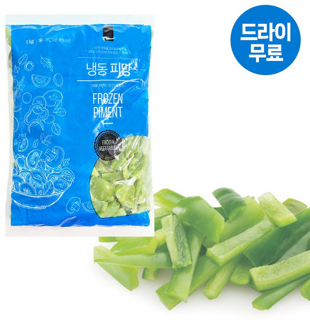 달디단마켓 청피망 슬라이스 1kg 업소용 간편조리 볶음밥용 필라프 토핑 냉동야채, 1개