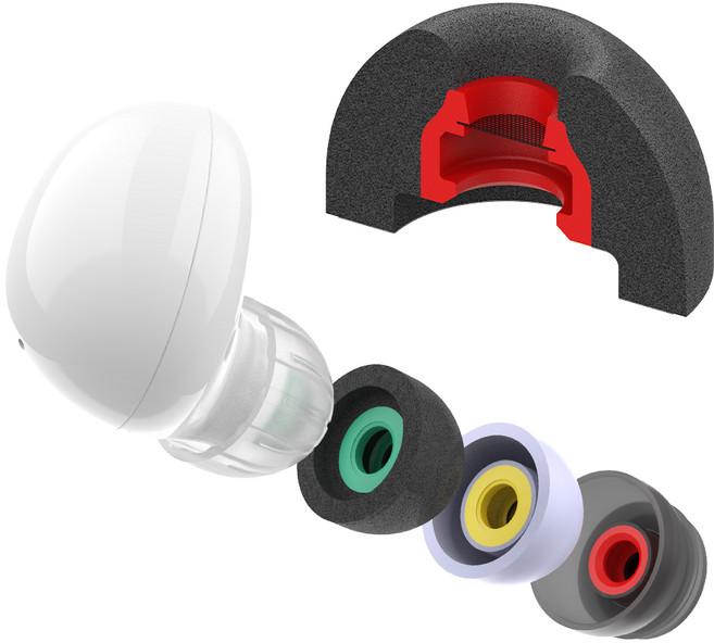 디오핏 갤럭시 버즈2 이어팁 버즈 FE 버즈플러스 버즈+ 메모리폼 이어팁 실리콘 이어캡, B. 메모리폼 이어팁, L, 1개