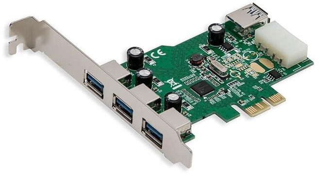 Syba 외부 USB 3.0 타입 A 포트 3개 및 내부 USB3.0 PCI-E x1 확장 카드 Molex Power Renesas 칩셋 SD-PEX20137 1개 105289, Syba 외부 USB 3.0 타입 A 포트 3개 및 내