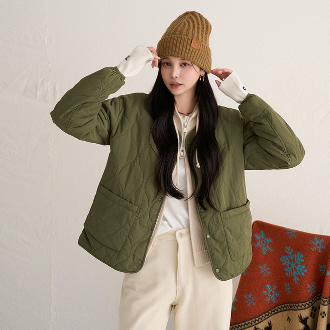 [남녀공용]포켓 누빔 점퍼 #CSOj-105-1