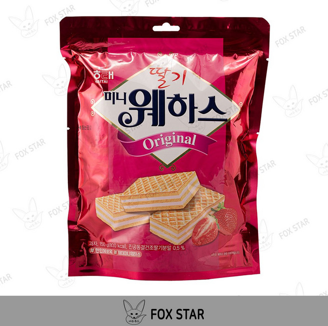 해태 딸기 미니 웨하스, 150g, 8개