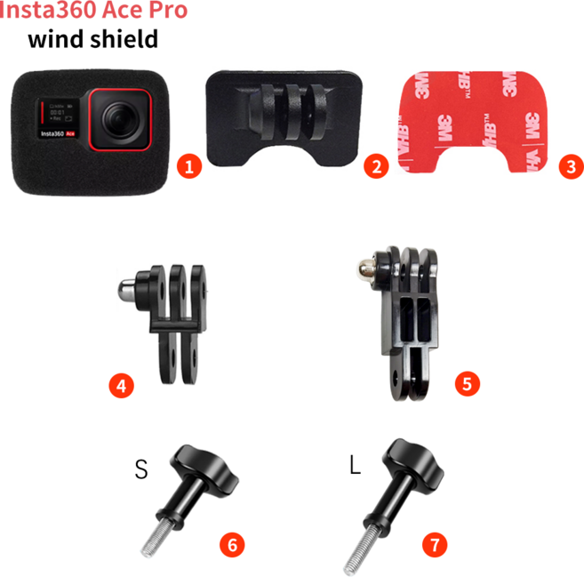 AGV K6 헬멧 GoPro Hero 용 맞춤형 알루미늄 턱 마운트 12 9 Insta360 X4 DJI 카메라 액세서리, 03 for Insta360 Ace pro, 한개옵션1