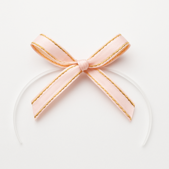 잇츠K 샤이니 빵끈 완성리본 / 선물 답례 쿠키 포장 리본타이, 100개, 핑크