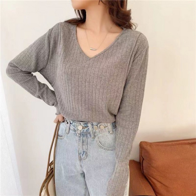 孕婦哺乳長袖上衣 V領打底衫 秋冬款