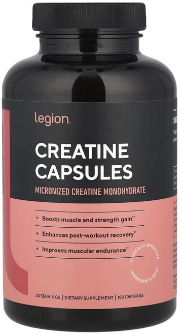 리전 애슬레틱스 크레아틴 833 mg Legion Athletics Creatine 180정, 1개 - 쿠팡