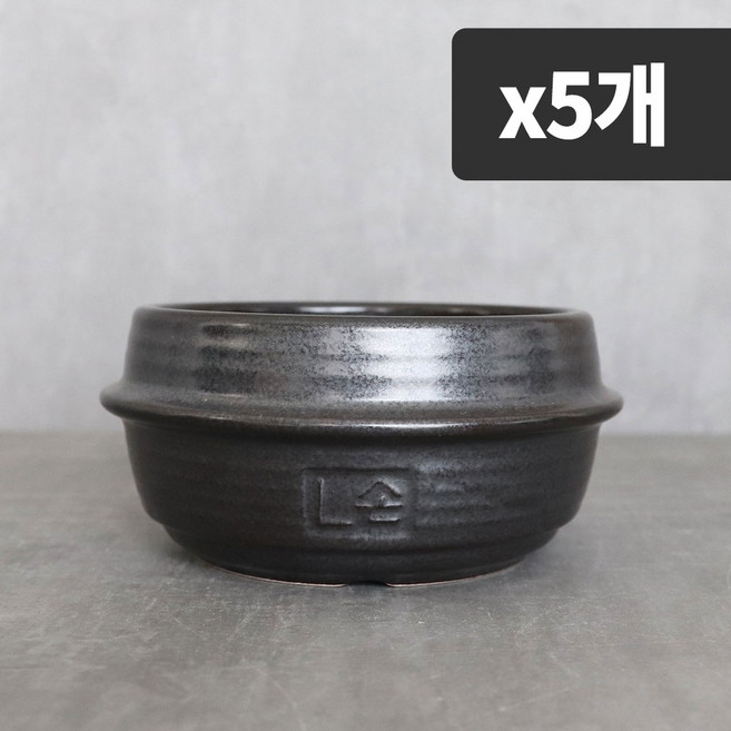 오메가키친 무균열 뚝배기 찌개솥 국산 불뚝 세제 안먹는 뚝배기 페트라이트 무흡수, 불뚝 찌개솥 2호 5개 (202932), 1개