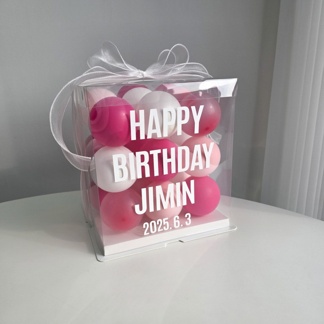 이벤트홀릭 DIY 벌룬박스 자유레터링 생일풍선파티용품, 1개, 03.핑크믹스