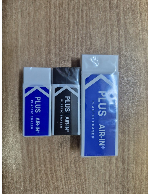 오피스크루] PLUS 플러스 지우개 에어인, 검정 소, 1개
