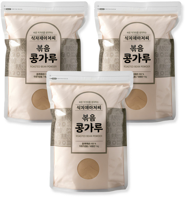 볶음콩가루 볶은콩가루 인절미 팥빙수, 1kg, 3개