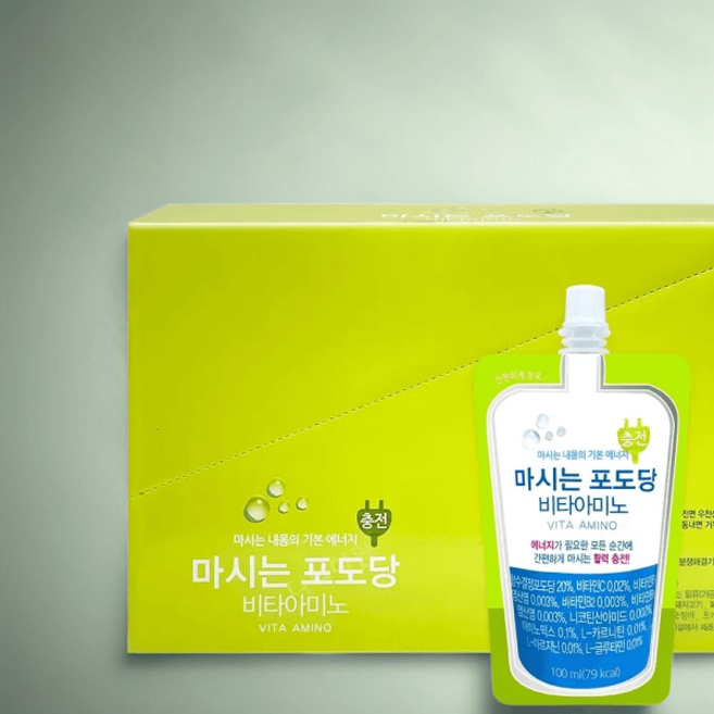 마시는 포도당 비타아미노 비타민 링거수액 수분 운동 아미노산 활력 충전, 1개, 100ml