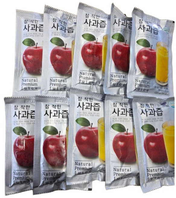 정원농산은 맛있는 사과만을 했습니다 100 생사과착즙 믿고 드세요 1박스 50 개 참 착한사과즙, 120ml