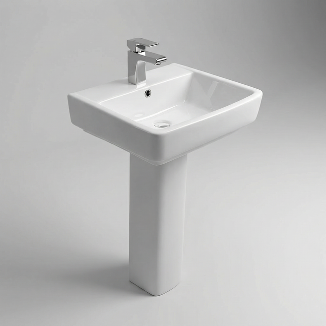 [고치고] L-220 1홀긴다리 세면대 부속포함 전국배송 출장설치, 화이트