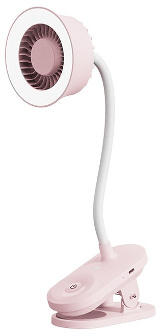 디프 무선 클립형 LED 소형 선풍기 저소음 각도조절 탁상용 스탠드 벽걸이 집게, 핑크, 선풍기 C185
