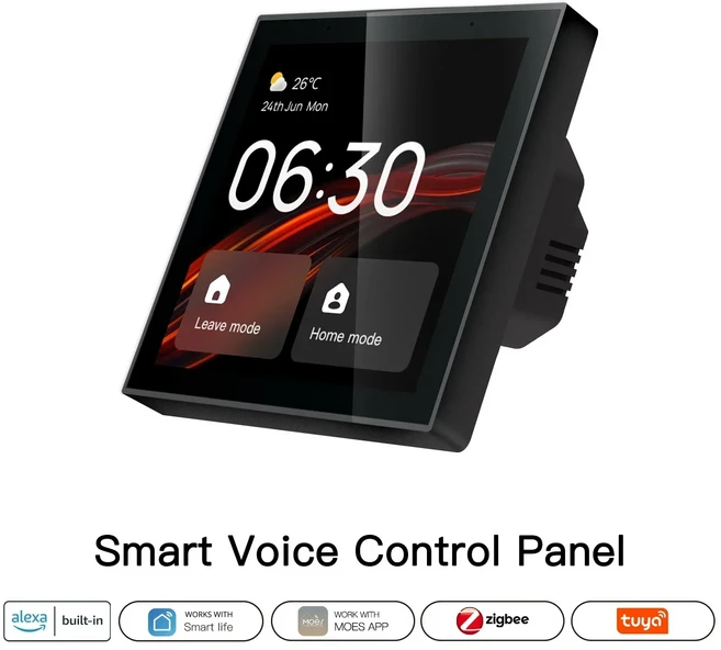 MOES 투야 지그비 4.0 씬 스위치 스마트 중앙 제어 라이프 앱 알렉사 내장 무선 허브, 01 4 Inches, 01 CHINA, 01 100-240 V