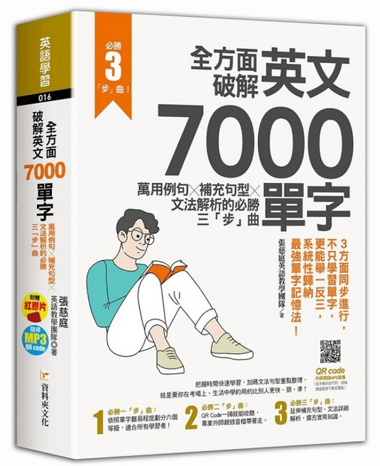 布里奇書店 英文7000單字：萬用例句Ｘ補充句型Ｘ文法解析, 資料夾文化, 三「步」曲