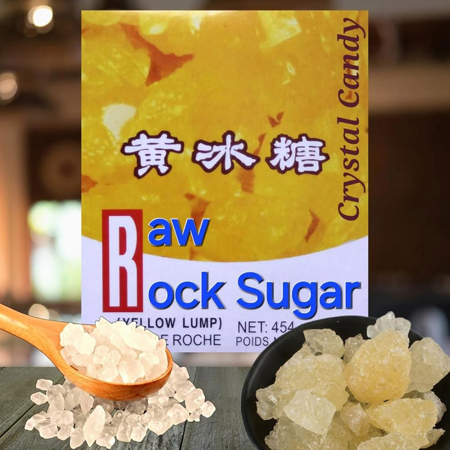 Premium Rock Sugar Lung Po Candy Raw Crystal or Yellow Lump Cane Authentic Sweetener Embraced Global