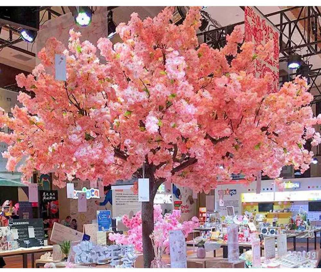 인조 벚꽃나무 조화나무 장식 인테리어 가짜꽃 술집, 3m 연장 2.5m