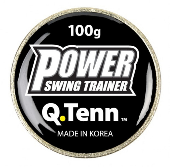 큐텐 파워 스윙 트레이너 (100g) 스윙웨이트 [스윙추] Q.Tenn Power Swing Trainer MADE IN KOREA 테니스 용품, 블랙, 1개
