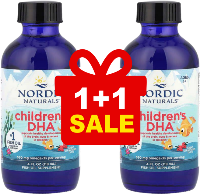 노르딕네츄럴스 칠드런스 DHA 딸기 530mg 119ml, 2개