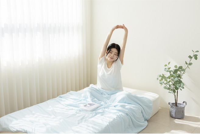 트렌디고 아이스 쿨링 양면 냉감 여름 이불 아이스블루 그레이