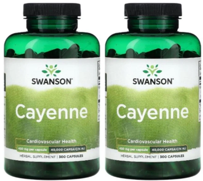 스완슨 카이엔 450mg 캡슐 300정, 2개 - 쿠팡