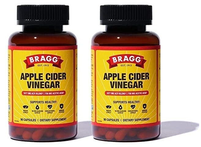브래그사과식초 애플사이다비니거 애사비 캡슐형 4주분, 90정, 2개