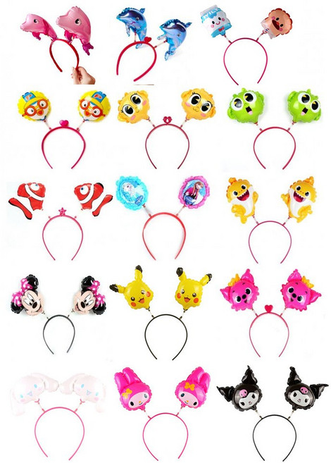유아동 캐릭터 풍선 머리띠 파티용품, 캐치티니핑하트