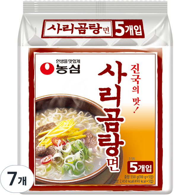 농심 사리곰탕면 110g, 35개