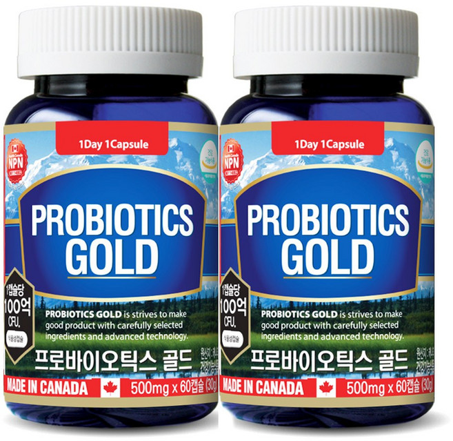 통라이프-프로바이오틱스 골드-생유산균100억-2개월-2병-선물세트, 60정, 2개
