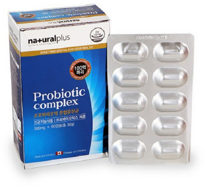 프로바이오틱스 혼합 유산균 100억마리 60캡슐X2박스비피도박테리움 비타민C 초유단백 배변 장건강 포뮬러 비피더스 락토바실러스 구연산 분말 신바이오틱스 유산균먹이 유익균증식 온가족, 60정 x 2개, 2개