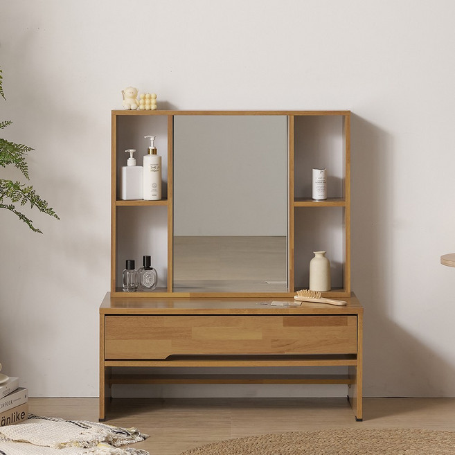 공간사이 루시 800 좌식 수납 화장대, 멀바우